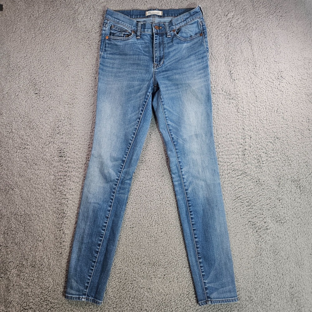 Madewell Jeans Women Size 27 x 30 High‎ Riser Skinny Blue Denim Zip